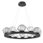 Mesa Ring Chandelier - Matte Black / Mesa Clear