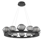 Mesa Ring Chandelier - Matte Black / Mesa Smoke