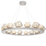 Mesa Ring Chandelier - Beige Silver / Mesa Amber