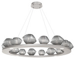 Mesa Ring Chandelier - Beige Silver / Mesa Smoke