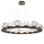 Mesa Ring Chandelier - Flat Bronze / Mesa Clear