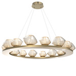 Mesa Ring Chandelier - Gilded Brass / Mesa Amber
