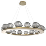 Mesa Ring Chandelier - Gilded Brass / Mesa Smoke