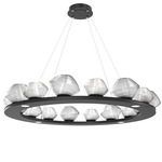 Mesa Ring Chandelier - Matte Black / Mesa Clear