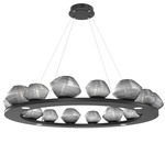 Mesa Ring Chandelier - Matte Black / Mesa Smoke