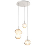 Mesa Round Multi Light Pendant - Beige Silver / Mesa Amber