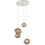 Mesa Round Multi Light Pendant - Beige Silver / Mesa Bronze