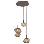 Mesa Round Multi Light Pendant - Flat Bronze / Mesa Bronze