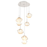 Mesa Round Multi Light Pendant - Beige Silver / Mesa Amber