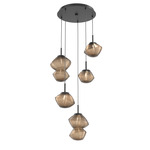 Mesa Round Multi Light Pendant - Matte Black / Mesa Bronze