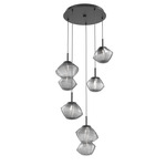 Mesa Round Multi Light Pendant - Matte Black / Mesa Smoke