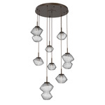 Mesa Round Multi Light Pendant - Flat Bronze / Mesa Clear