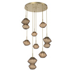 Mesa Round Multi Light Pendant - Gilded Brass / Mesa Bronze