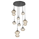 Mesa Round Multi Light Pendant - Matte Black / Mesa Amber