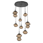 Mesa Round Multi Light Pendant - Matte Black / Mesa Bronze