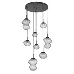 Mesa Round Multi Light Pendant - Matte Black / Mesa Clear
