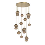 Mesa Round Multi Light Pendant - Gilded Brass / Mesa Bronze