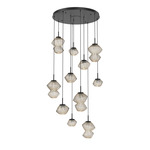 Mesa Round Multi Light Pendant - Matte Black / Mesa Amber