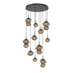 Mesa Round Multi Light Pendant - Matte Black / Mesa Bronze