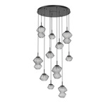 Mesa Round Multi Light Pendant - Matte Black / Mesa Clear