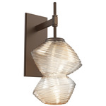 Mesa Wall Sconce - Flat Bronze / Mesa Amber