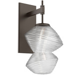 Mesa Wall Sconce - Flat Bronze / Mesa Clear