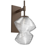 Mesa Wall Sconce - Flat Bronze / Mesa Clear