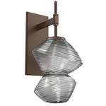 Mesa Wall Sconce - Flat Bronze / Mesa Smoke