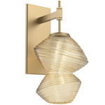 Mesa Wall Sconce - Gilded Brass / Mesa Amber