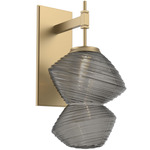 Mesa Wall Sconce - Gilded Brass / Mesa Smoke