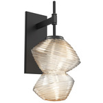 Mesa Wall Sconce - Matte Black / Mesa Amber