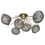 Mesa Starburst Ceiling Light - Gilded Brass / Mesa Smoke
