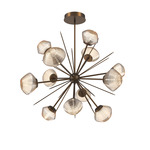 Mesa Starburst Chandelier - Flat Bronze / Mesa Amber