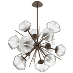 Mesa Starburst Chandelier - Flat Bronze / Mesa Clear