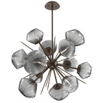 Mesa Starburst Chandelier - Flat Bronze / Mesa Smoke