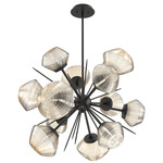 Mesa Starburst Chandelier - Matte Black / Mesa Amber