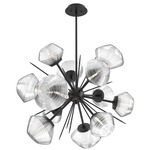 Mesa Starburst Chandelier - Matte Black / Mesa Clear