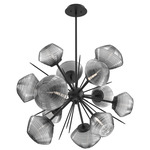 Mesa Starburst Chandelier - Matte Black / Mesa Smoke