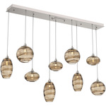 Misto Linear Multi Light Pendant - Beige Silver / Optic Bronze