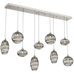 Misto Linear Multi Light Pendant - Beige Silver / Optic Smoke