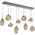 Misto Linear Multi Light Pendant - Flat Bronze / Optic Bronze