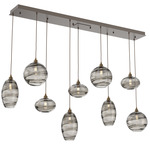 Misto Linear Multi Light Pendant - Flat Bronze / Optic Smoke