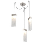 Parallel Swag Multi Light Pendant - Beige Silver / Clear Granite