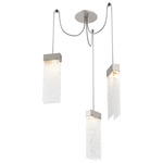 Parallel Swag Multi Light Pendant - Beige Silver / Clear Rimelight