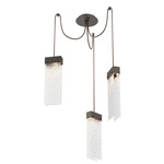 Parallel Swag Multi Light Pendant - Flat Bronze / Clear Rimelight