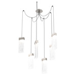 Parallel Swag Multi Light Pendant - Beige Silver / Clear Granite