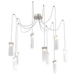 Parallel Swag Multi Light Pendant - Beige Silver / Clear Granite