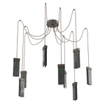 Parallel Swag Multi Light Pendant - Flat Bronze / Smoke Granite