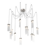 Parallel Swag Multi Light Pendant - Beige Silver / Clear Granite