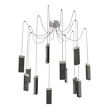 Parallel Swag Multi Light Pendant - Beige Silver / Smoke Granite